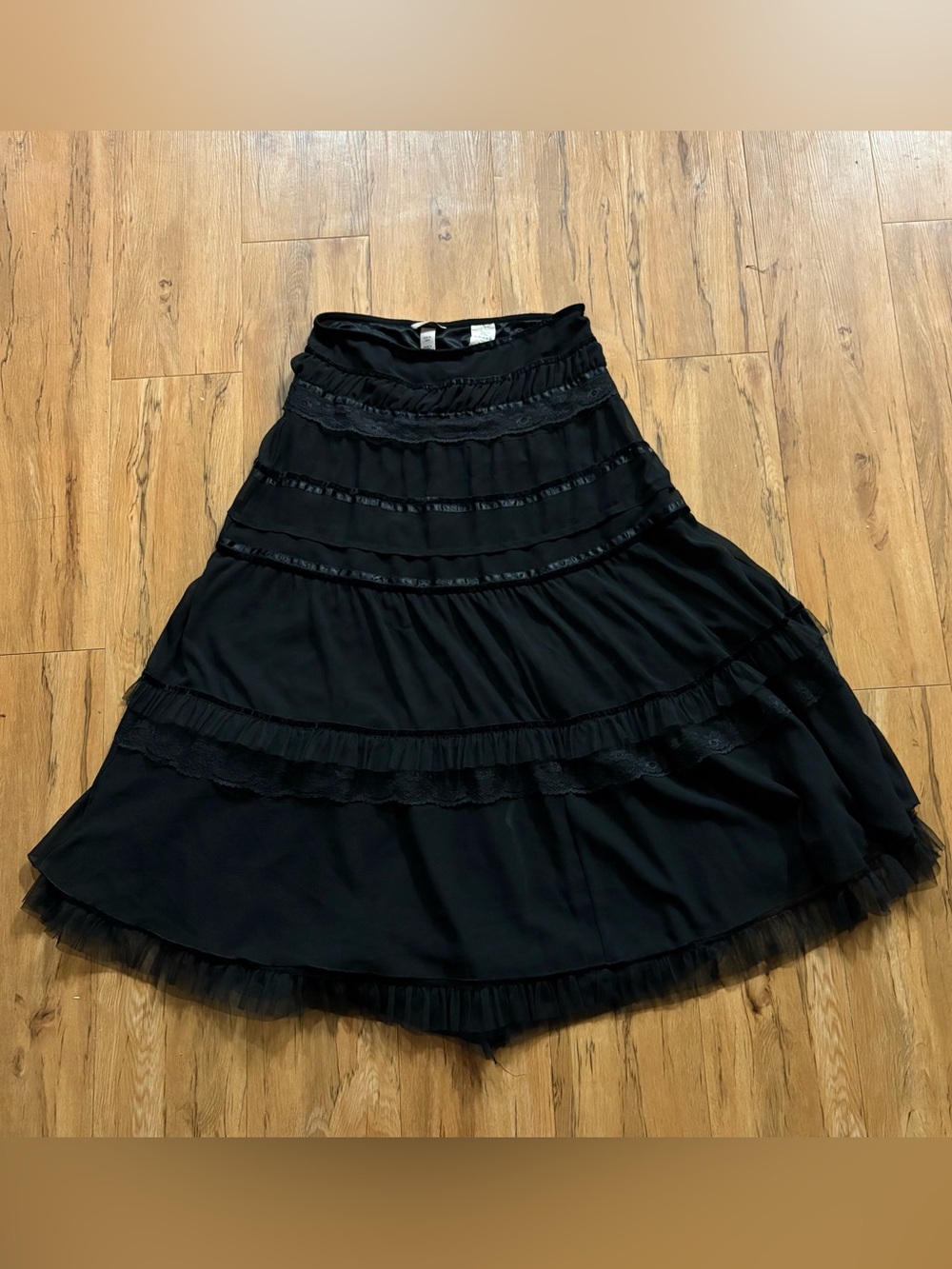 H&M black maxi skirt